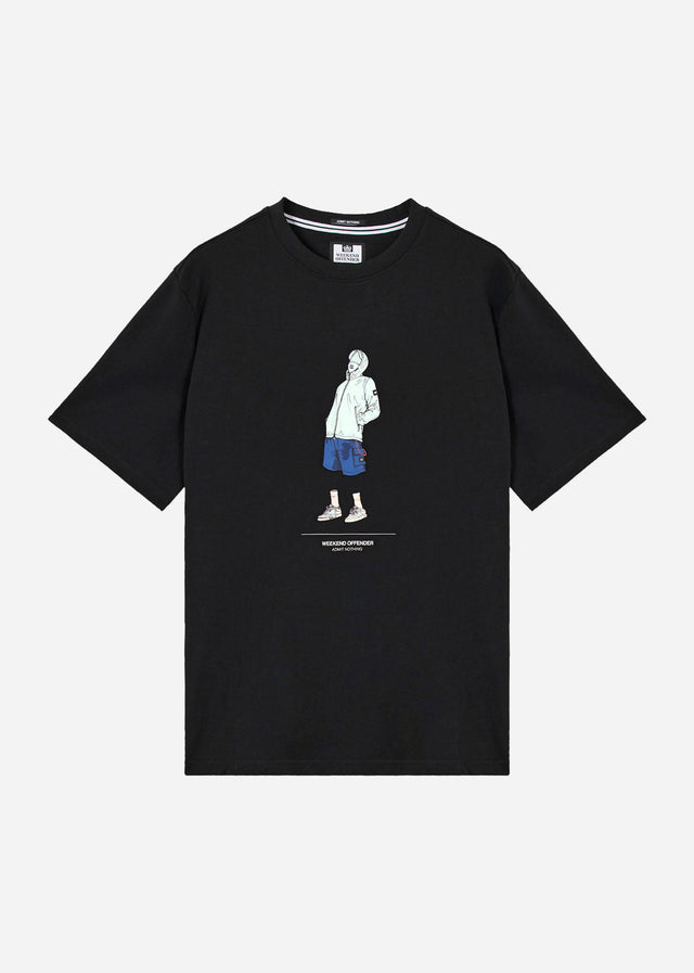 Weekend Offender T-shirts Drarga graphic tee - black