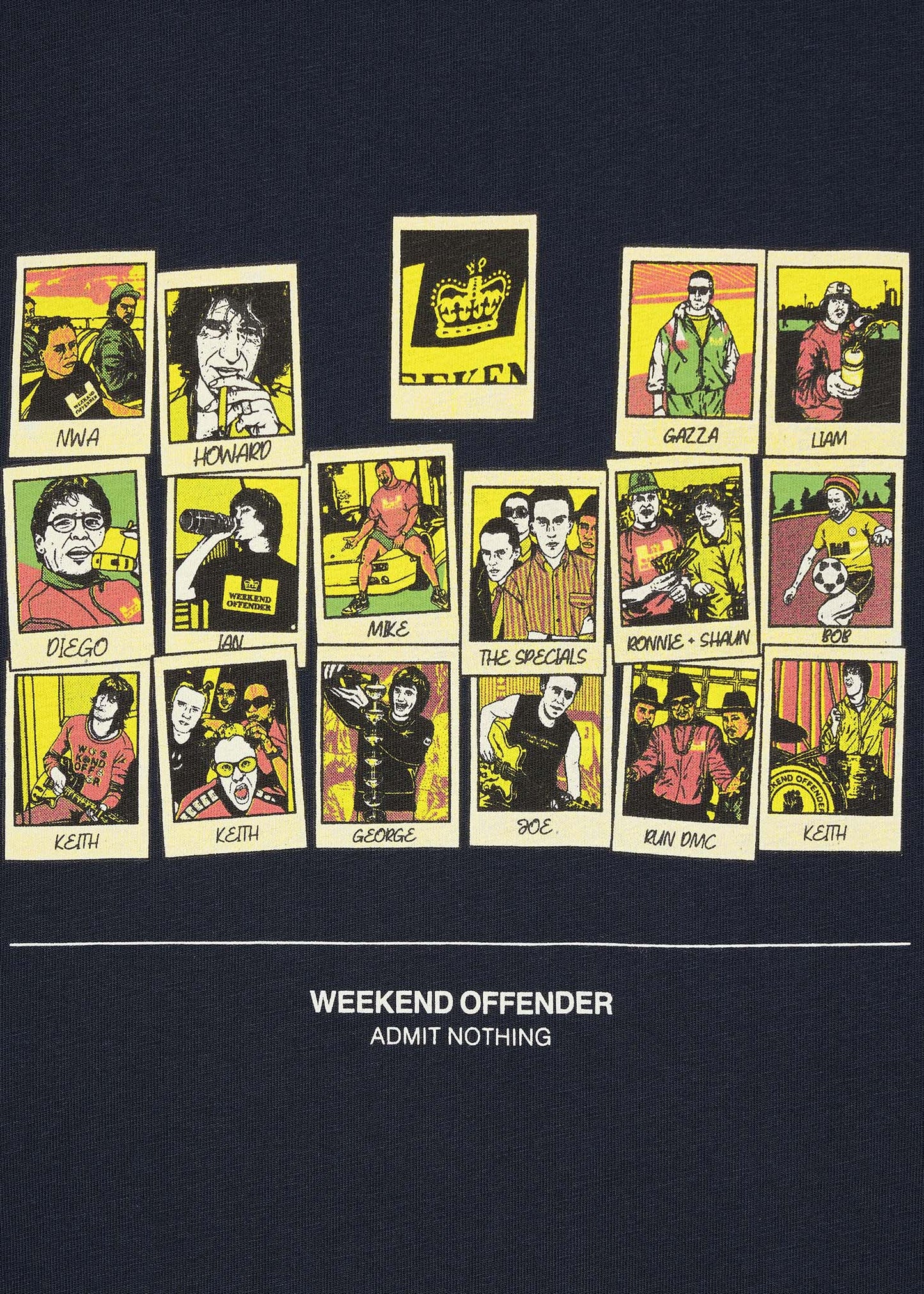 Weekend Offender T-shirts Polaroids - navy