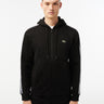 Lacoste Vesten Contrast stripe zip through hoodie - black