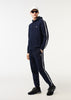 Lacoste Vesten Contrast stripe zip through hoodie - navy blue