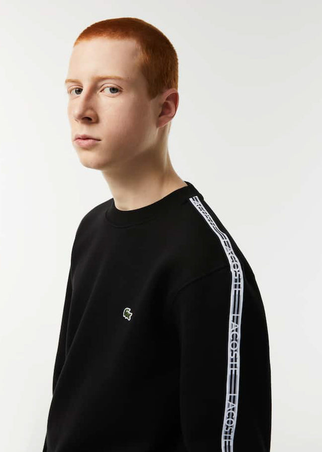 Lacoste Sweaters Contrast stripe sweater - black