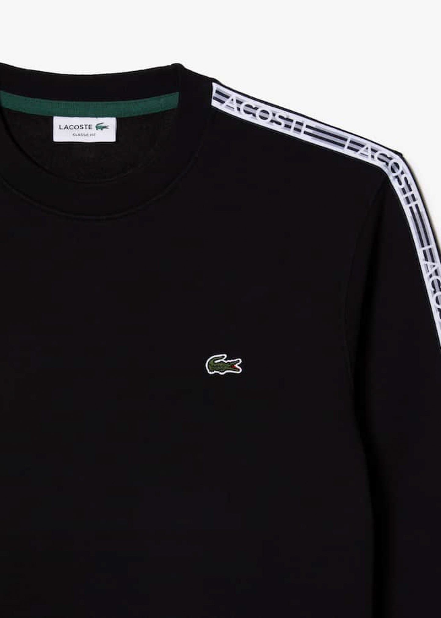 Lacoste Truien Contrast stripe sweater - black