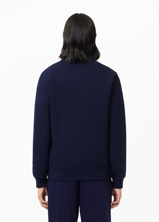 Lacoste Sweaters Brushed fleece zip through sweater - Navy