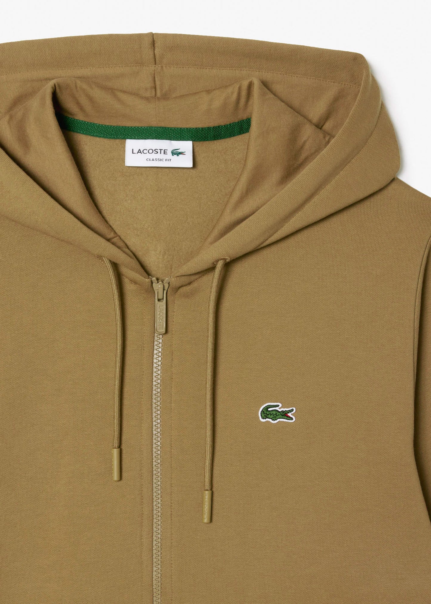 Lacoste Vesten Zip through hoodie - cookie