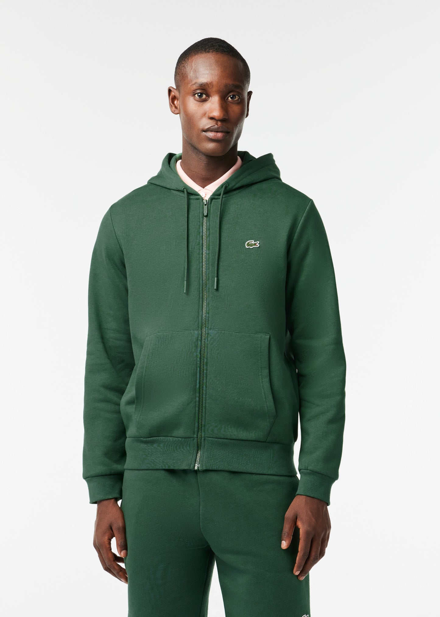 Lacoste Vesten Zip through hoodie - sequoia