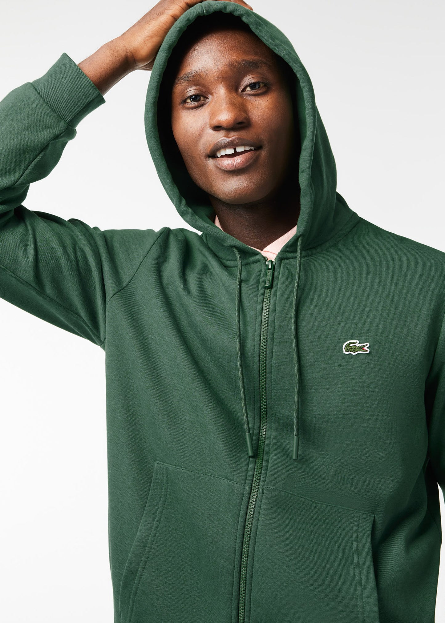 Lacoste Vesten Zip through hoodie - sequoia