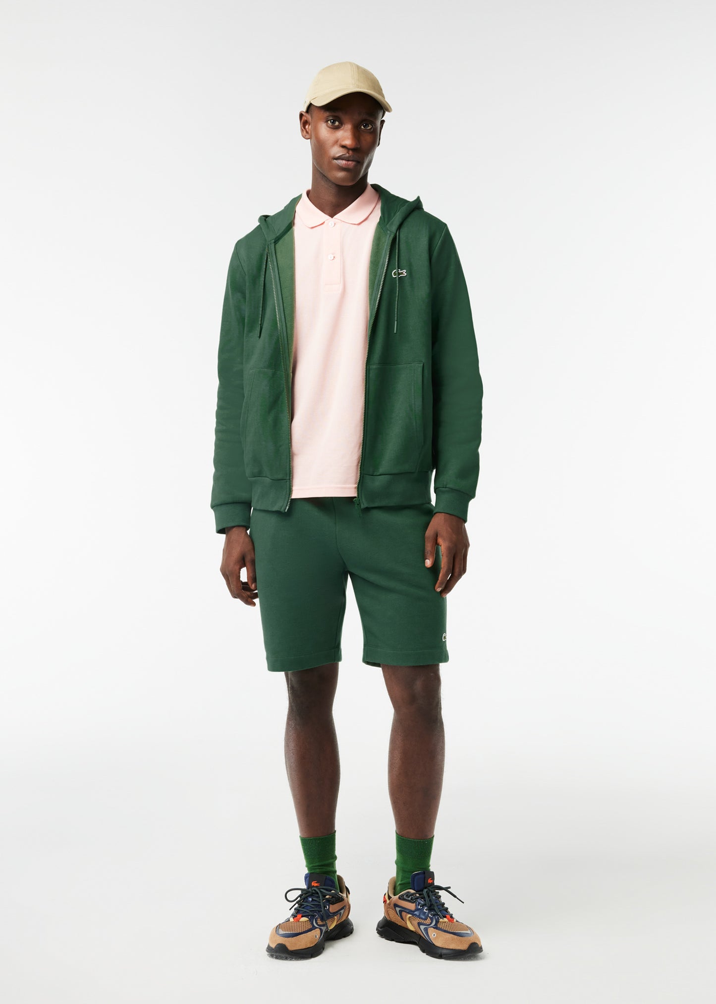 Lacoste Vesten Zip through hoodie - sequoia