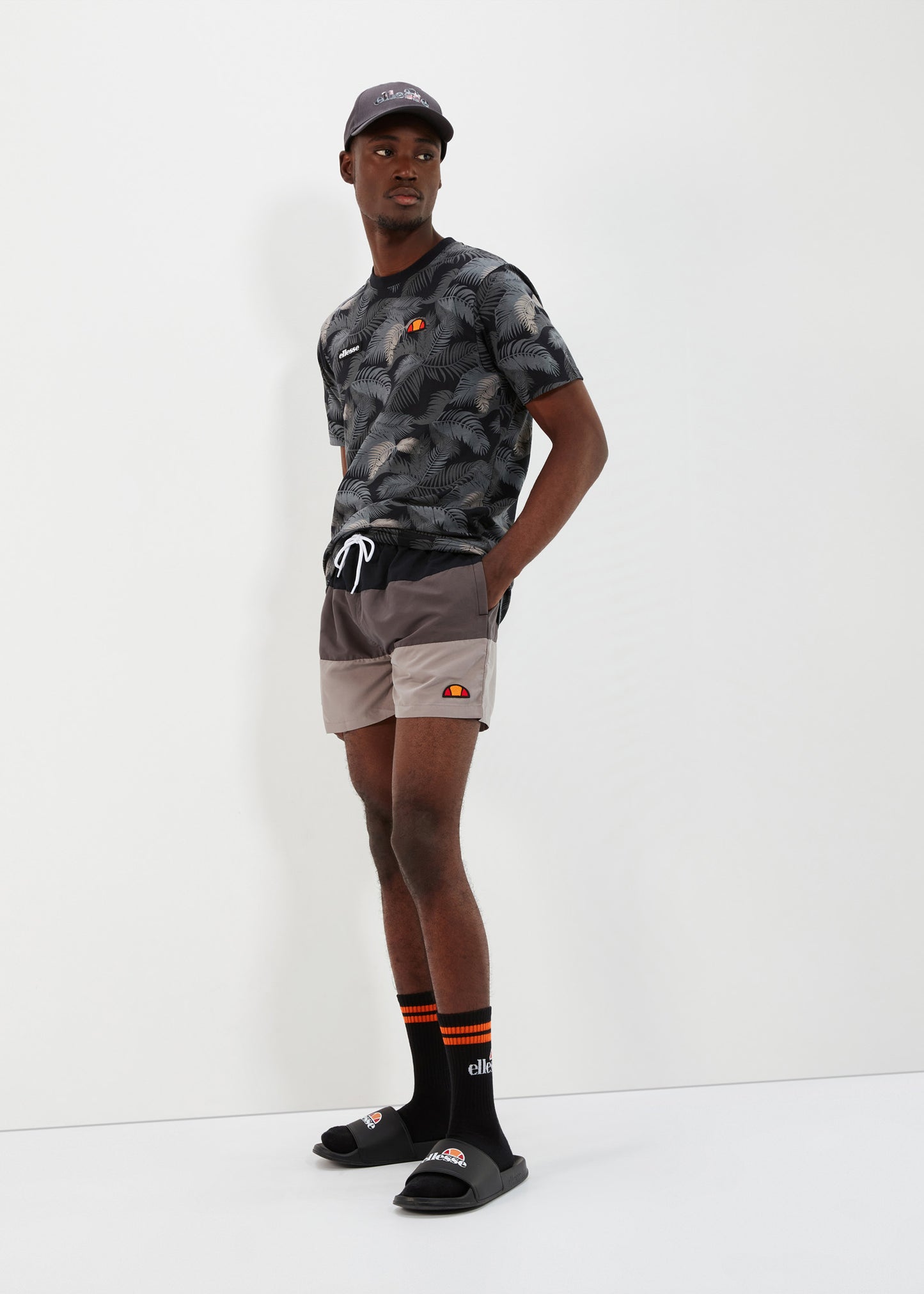 Ellesse Zwembroeken Cielo swimshort - khaki black grey