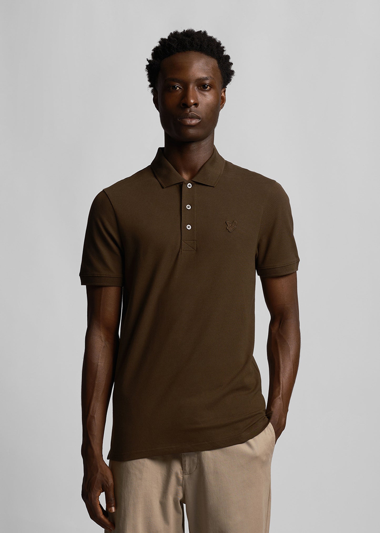Lyle & Scott Polo's Tonal eagle polo shirt - olive