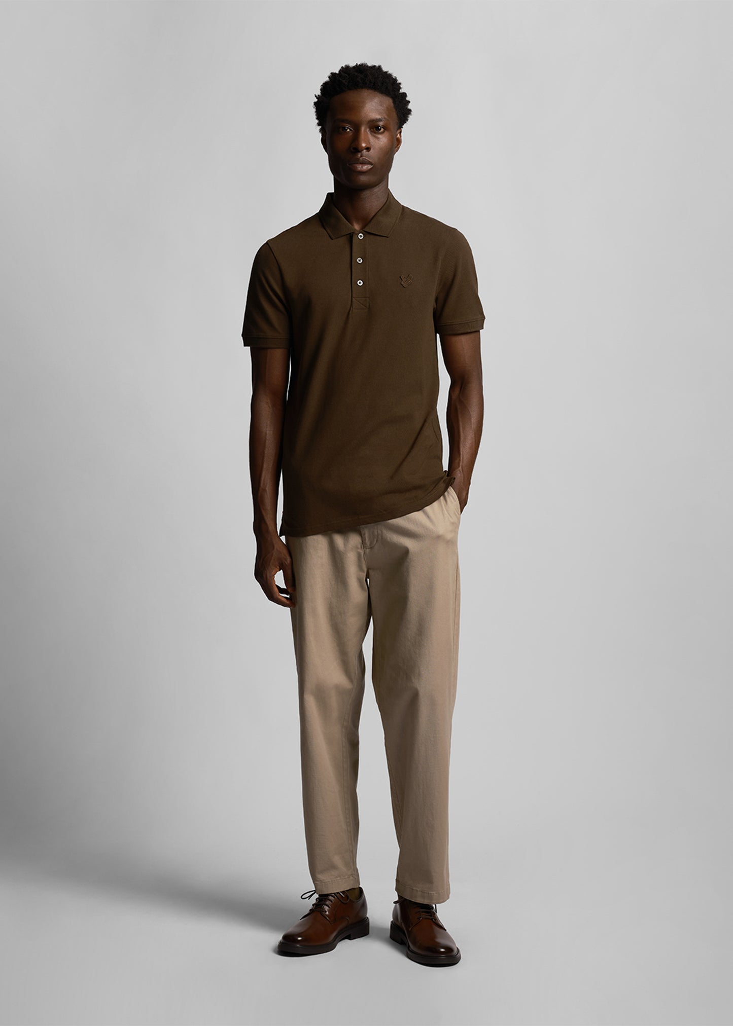 Lyle & Scott Polo's Tonal eagle polo shirt - olive