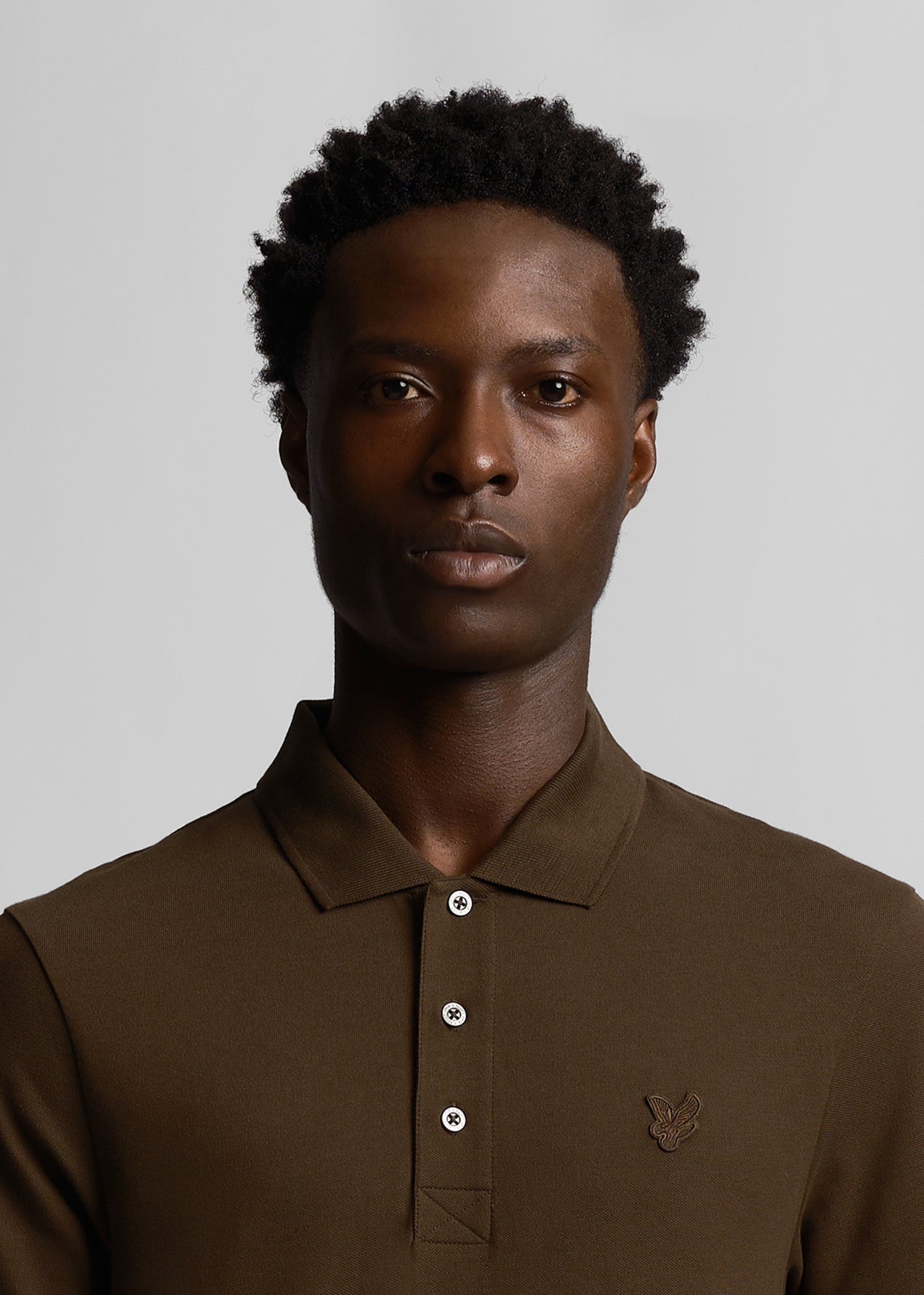Lyle & Scott Polo's Tonal eagle polo shirt - olive