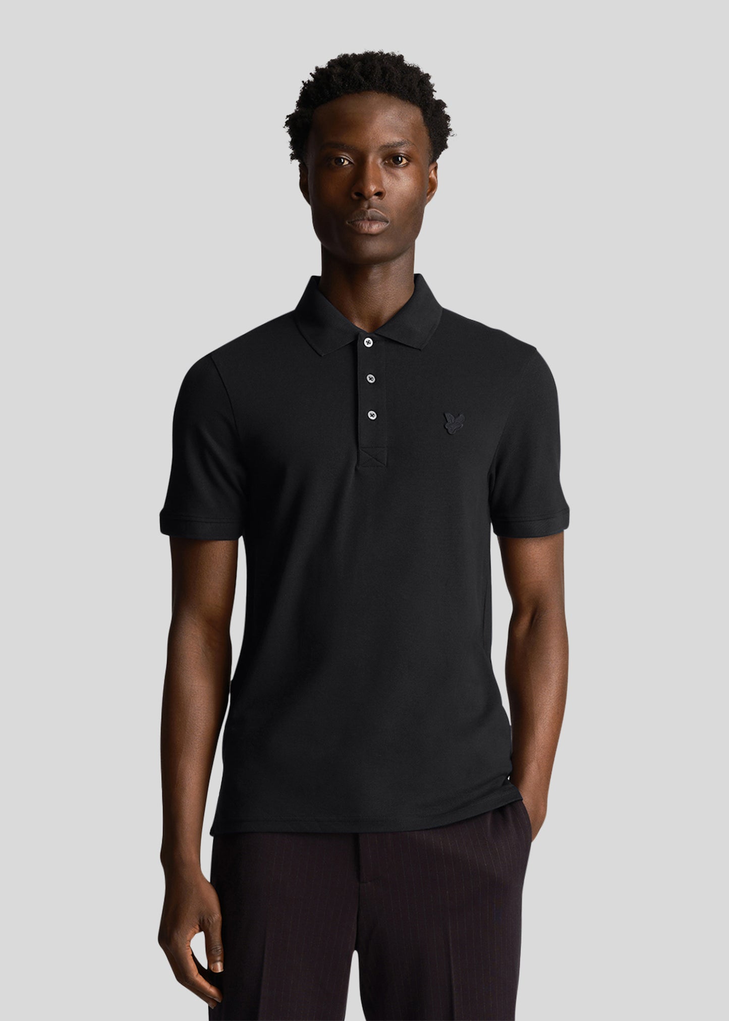 Lyle & Scott Polo's Tonal eagle polo shirt - jet black