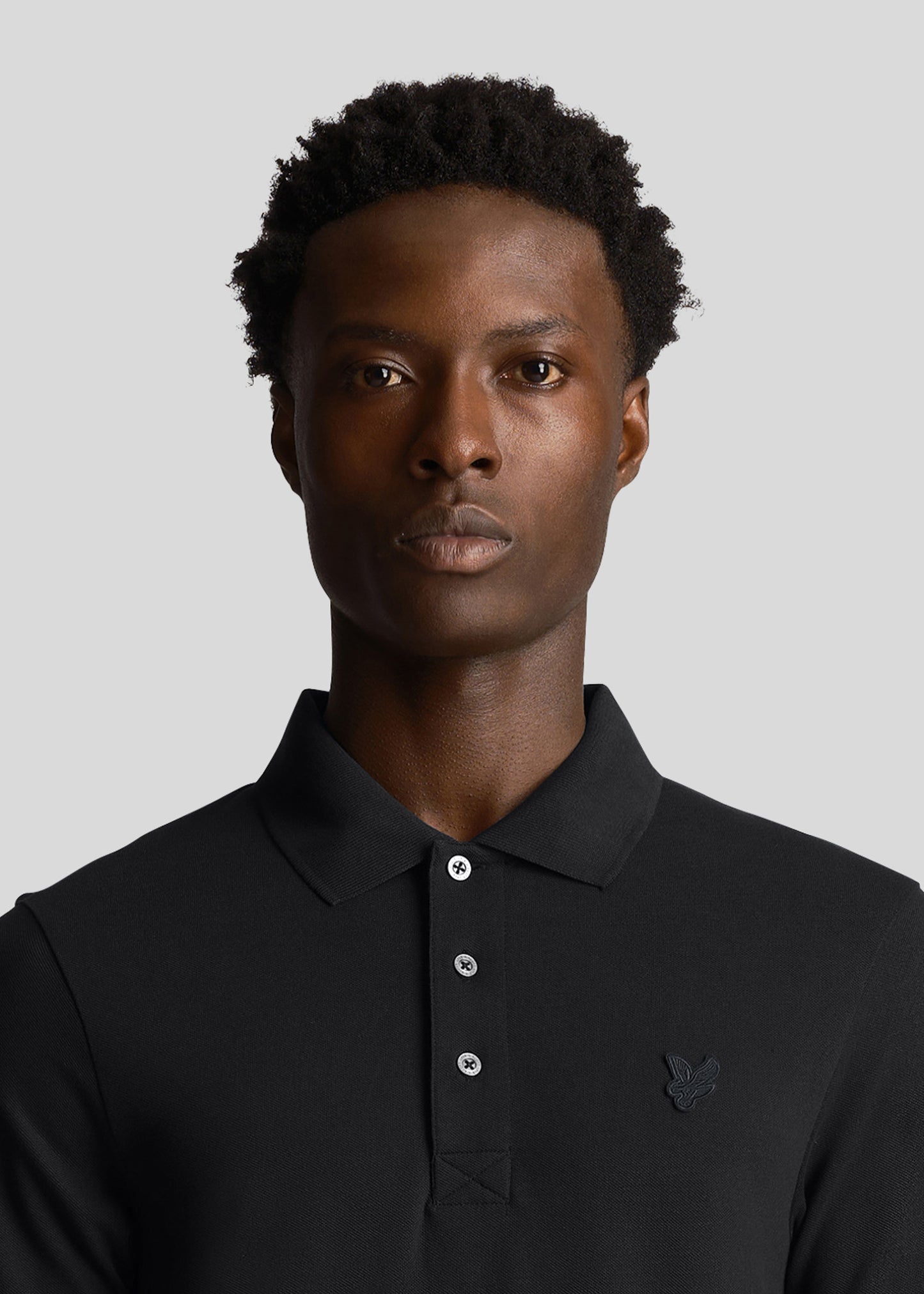Lyle & Scott Polo's Tonal eagle polo shirt - jet black