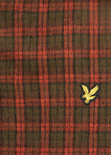 Lyle & Scott Scarves Tartan lambswool scarf - victory orange olive jet black
