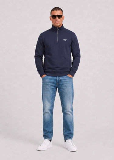 Barbour Pullover Barbour desmond half zip sweat - navy