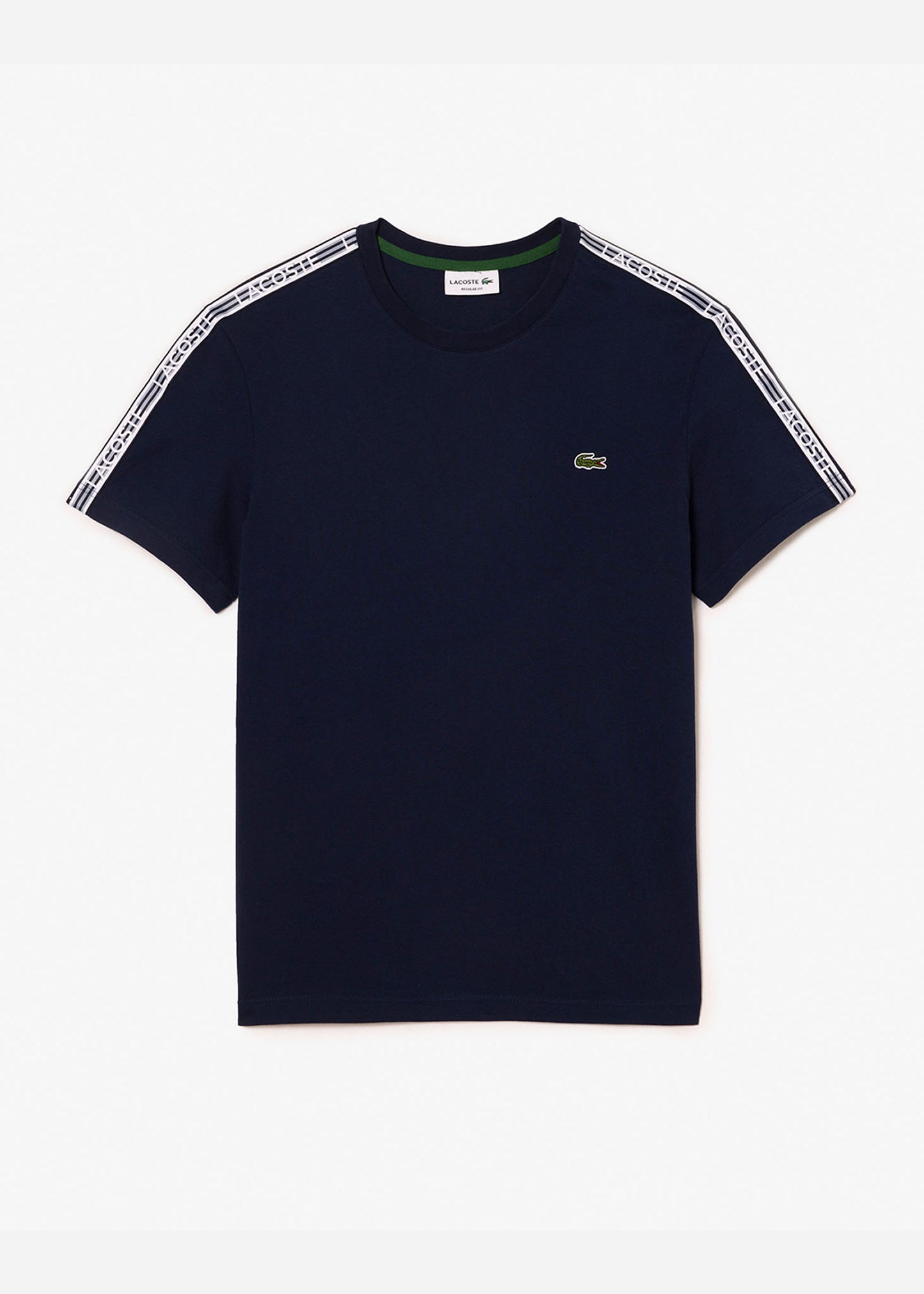 Lacoste T-shirts Contrast stripe t-shirt - navy blue