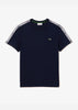Lacoste T-shirts Contrast stripe t-shirt - navy blue