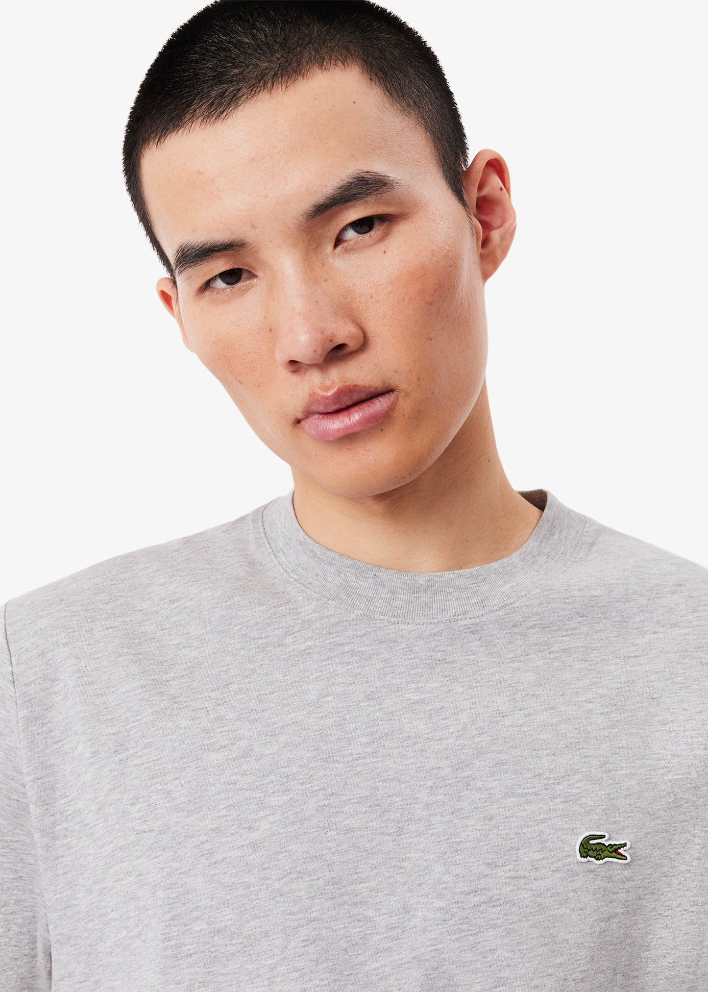Lacoste T-shirts Cotton t-shirt - silver chine