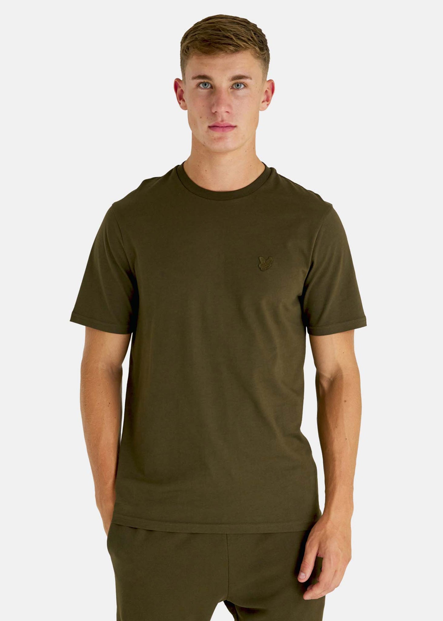 Lyle & Scott T-shirts Tonal eagle t-shirt - olive