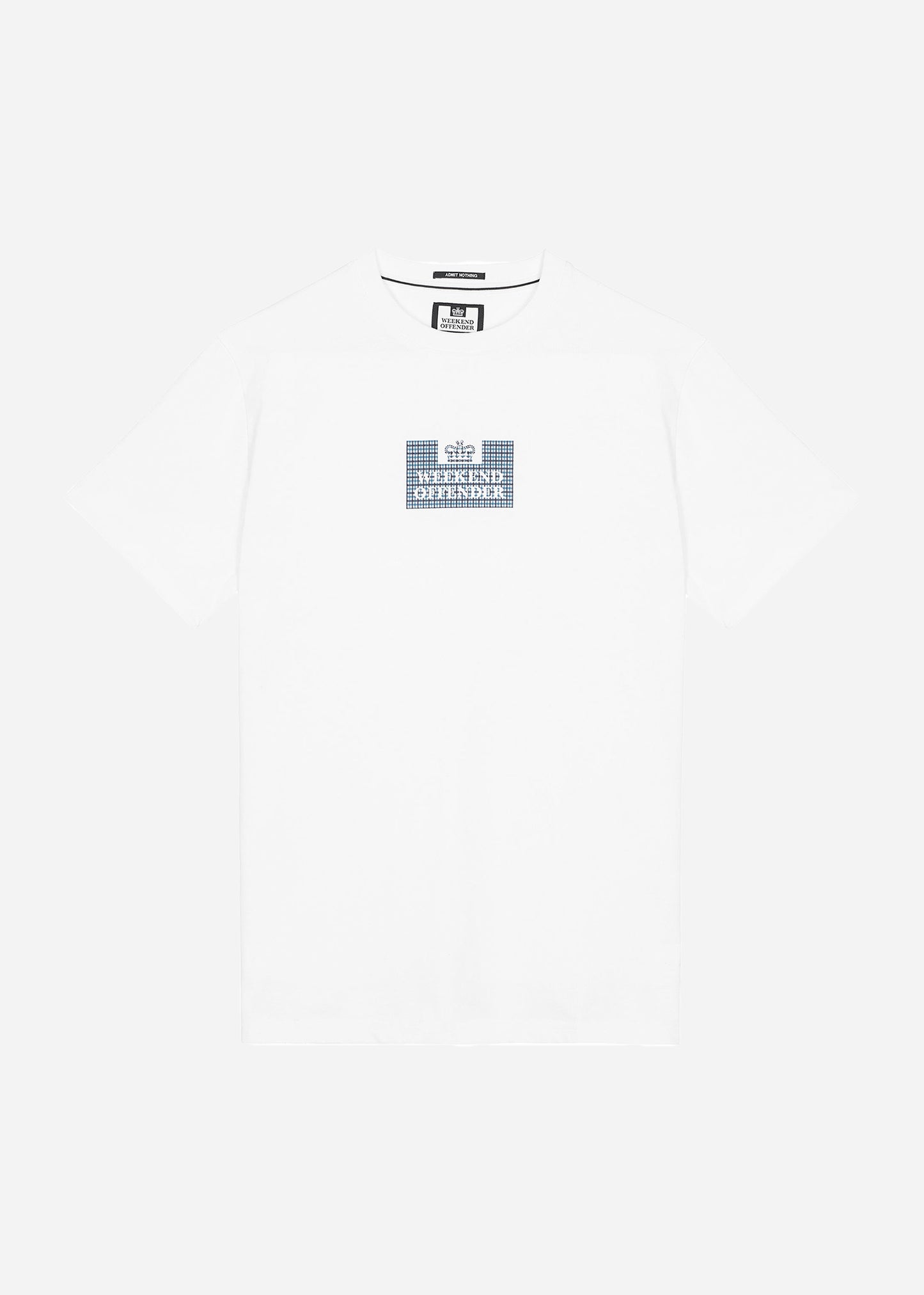 Weekend Offender T-shirts Dygas - white blue house check