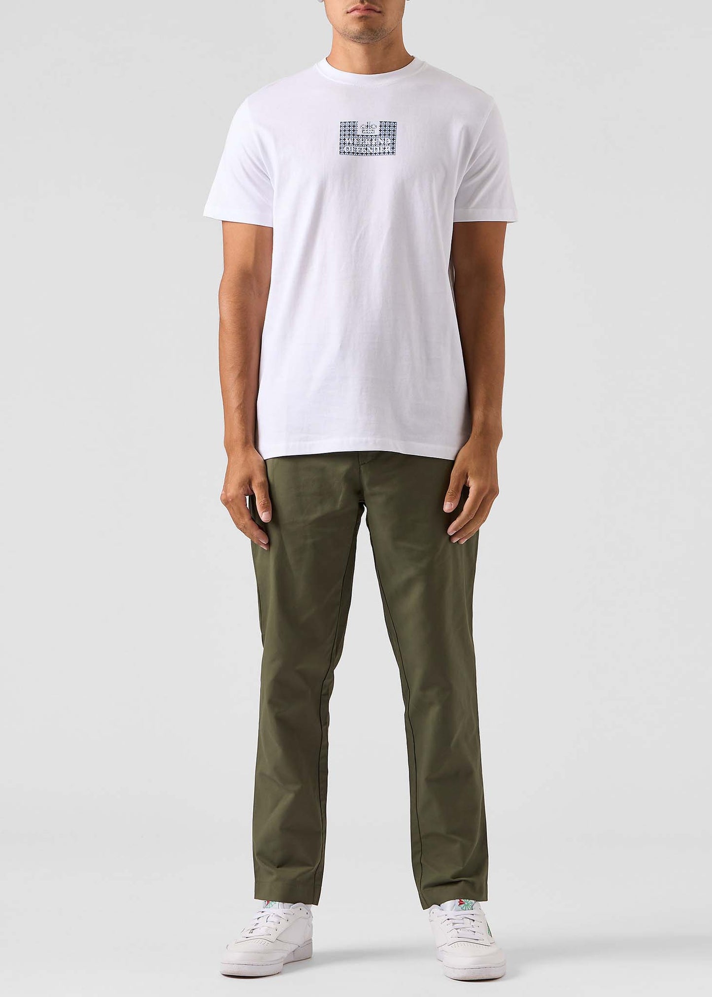 Weekend Offender T-shirts Dygas - white blue house check
