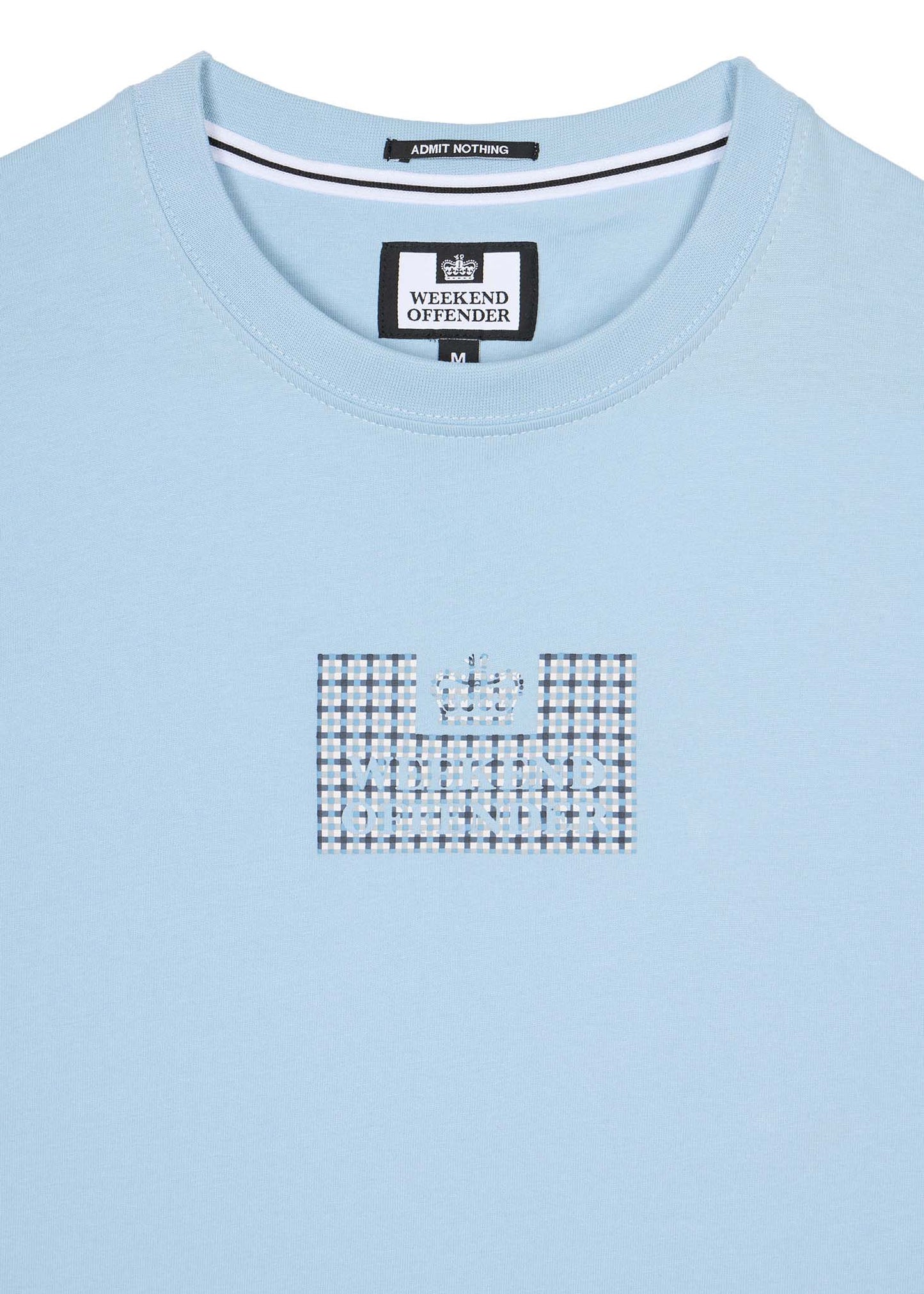 Weekend Offender T-shirts Dygas - winter sky blue house check
