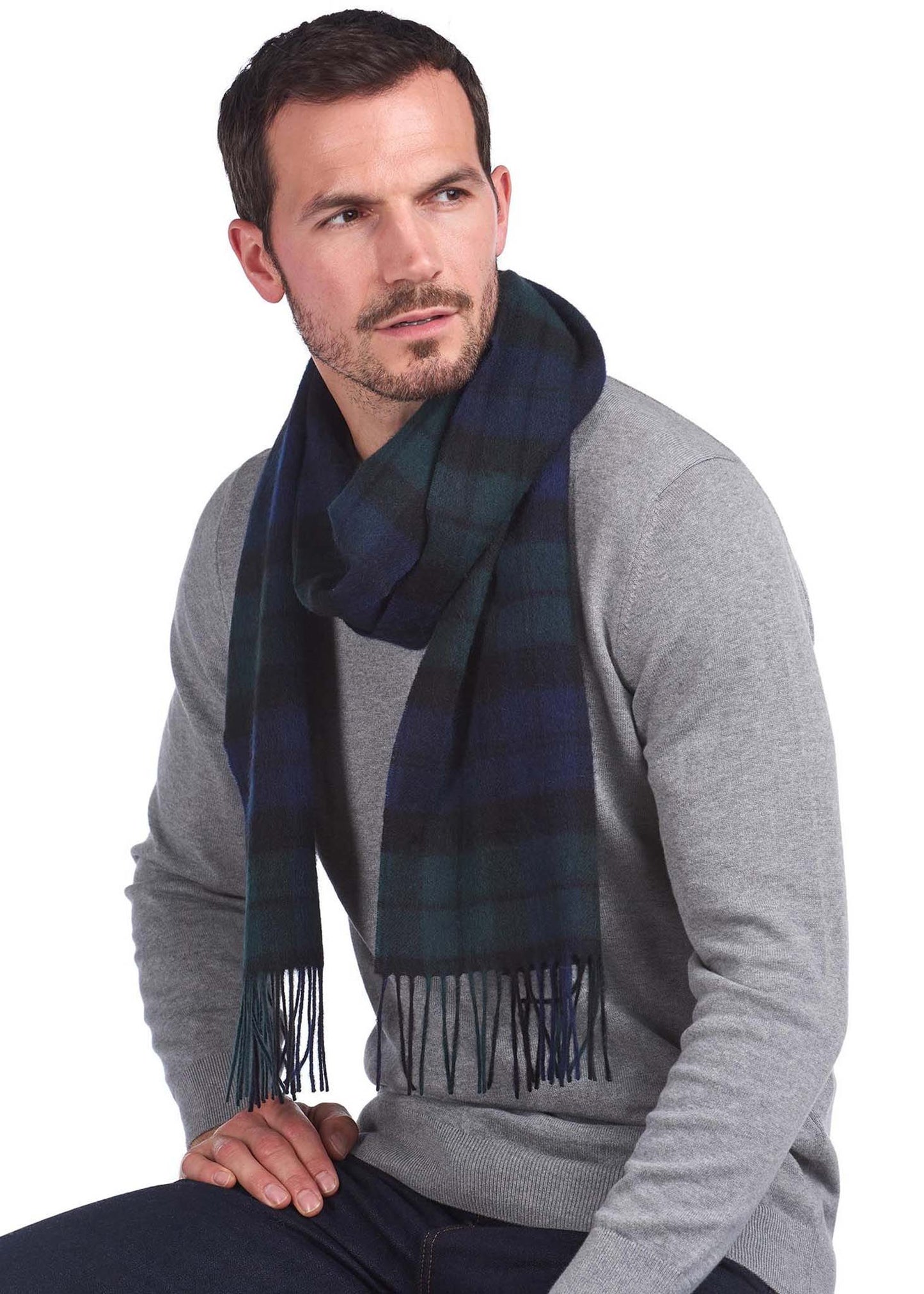 Barbour Sjaals New check tartan scarf - black watch