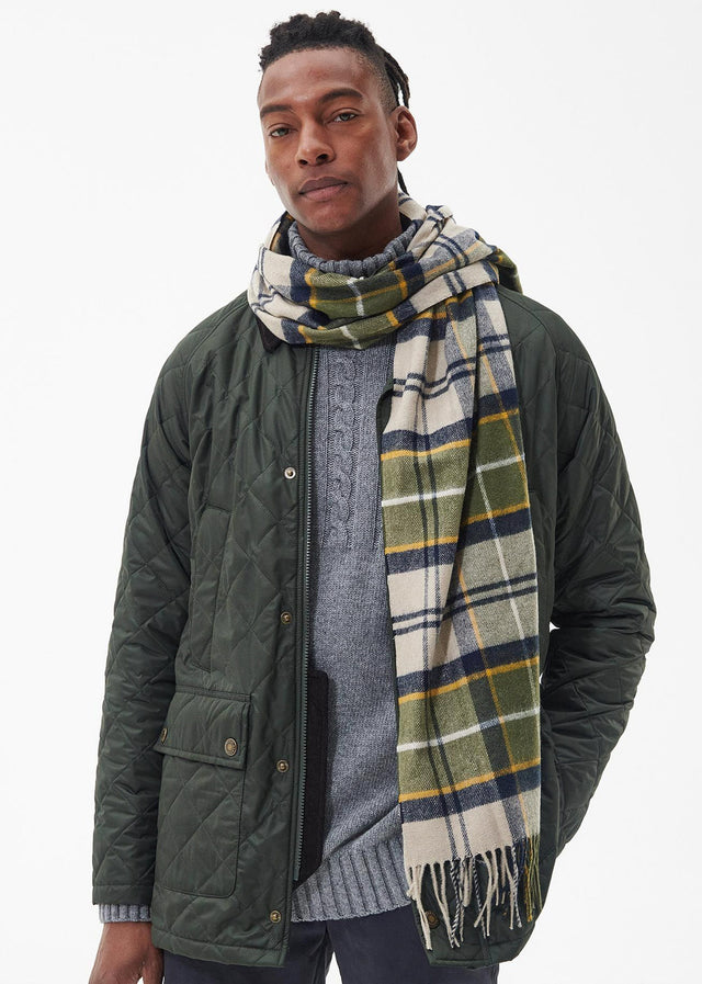 Barbour Scarves Yaxley tartan scarf - forest mist tartan