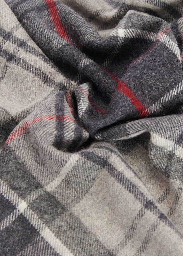 Barbour Scarves Yaxley tartan scarf - blue granite