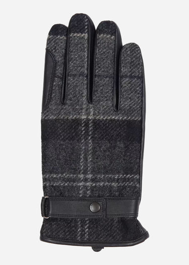 Barbour Handschoenen Newbrough tartan gloves - black grey