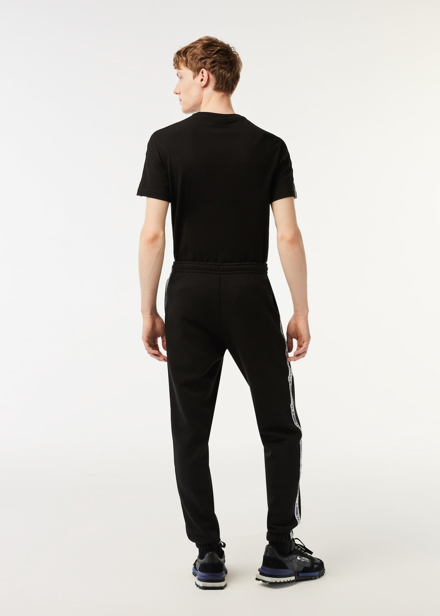 Lacoste Broeken Contrast stripe tracksuit trousers - black