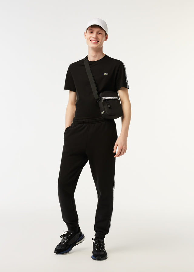 Lacoste Pants Contrast stripe tracksuit trousers - black