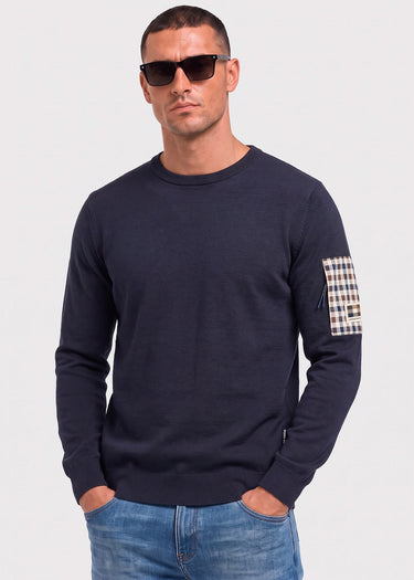 Aquascutum Truien Crewneck tech sweater - navy