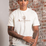 Aquascutum T-shirts Big logo t-shirt - old white