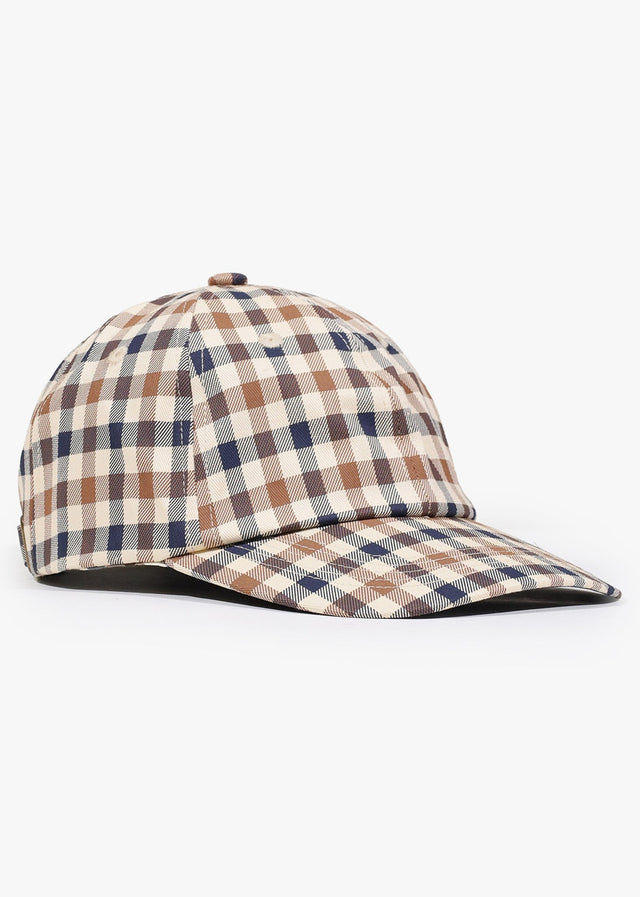Aquascutum Petten Logo check cap - club check
