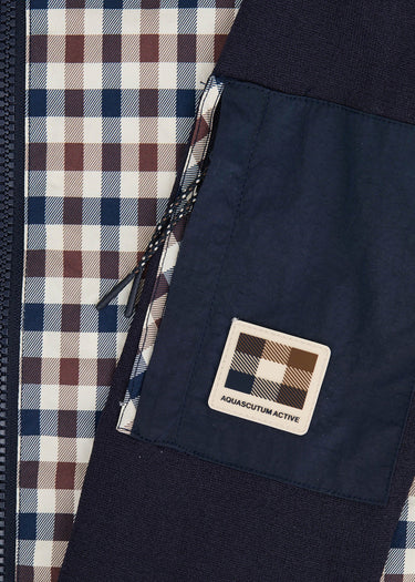 Aquascutum Vesten Club tech fz sweater - navy