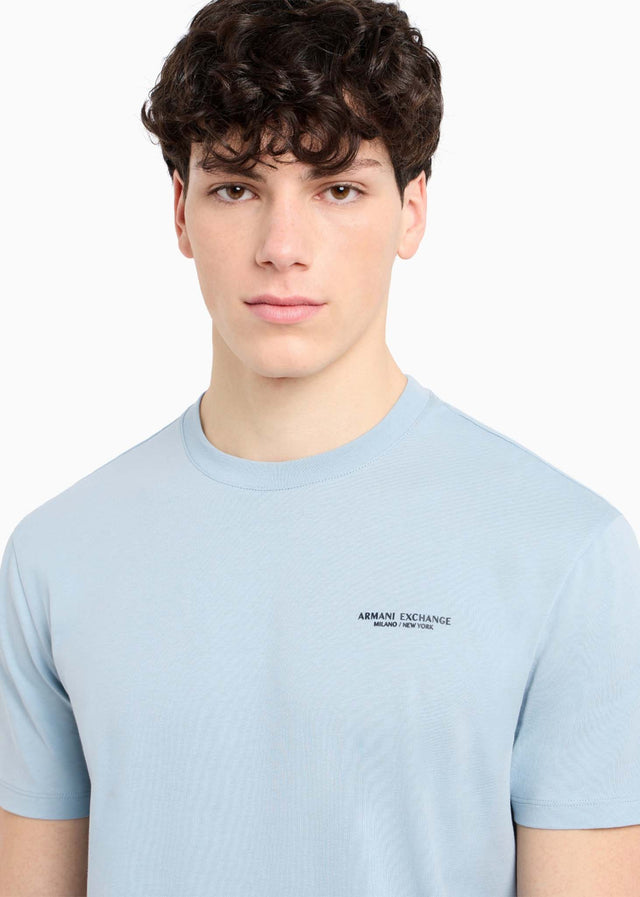 Armani Exchange T-shirts Regular fit t-shirt - sky blue