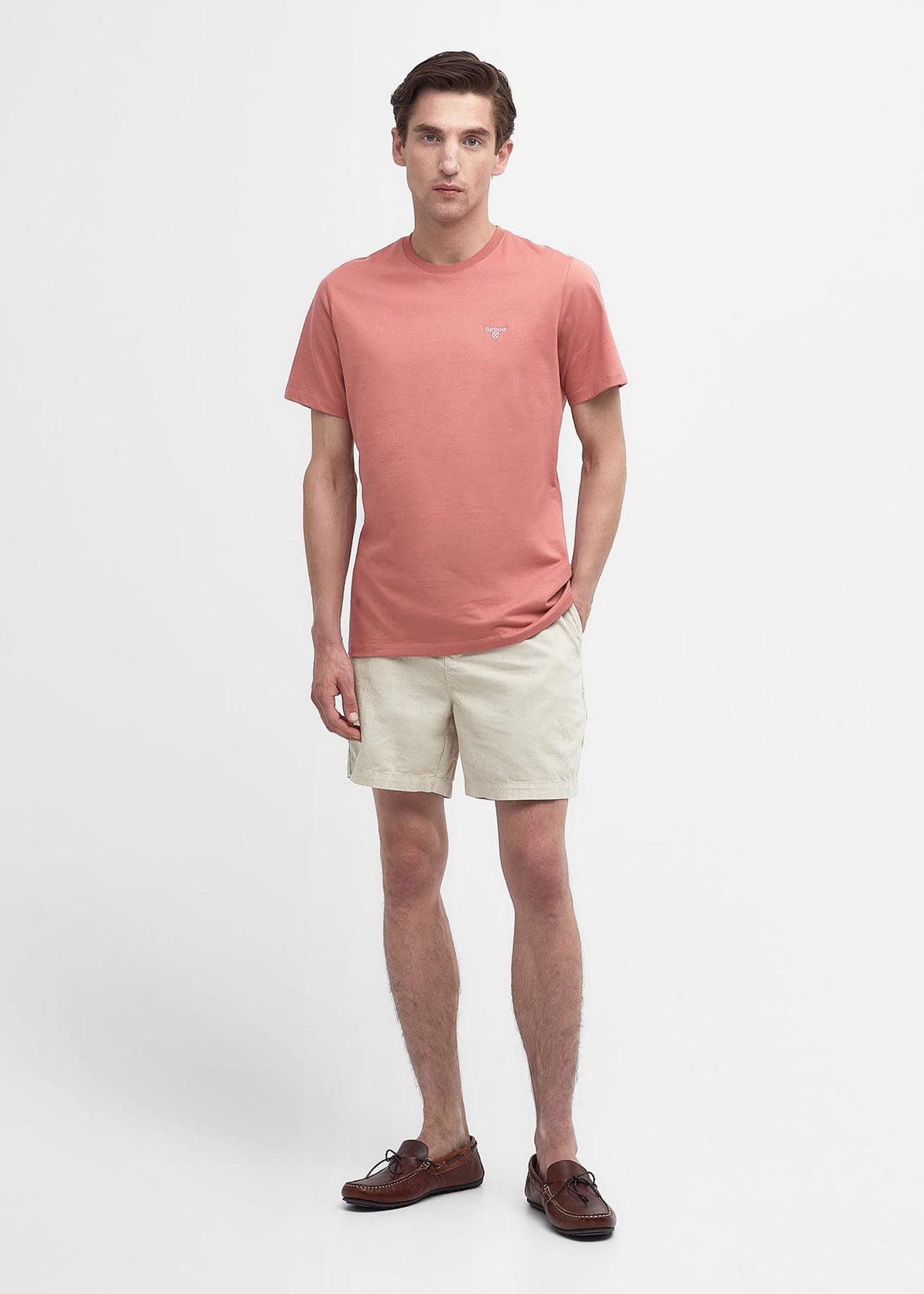 Barbour T-shirts Essential sports tee - pink clay