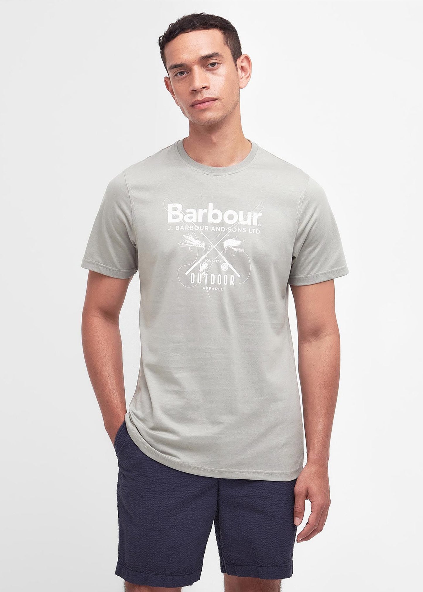 Barbour T-shirts Fly tee - forest fog