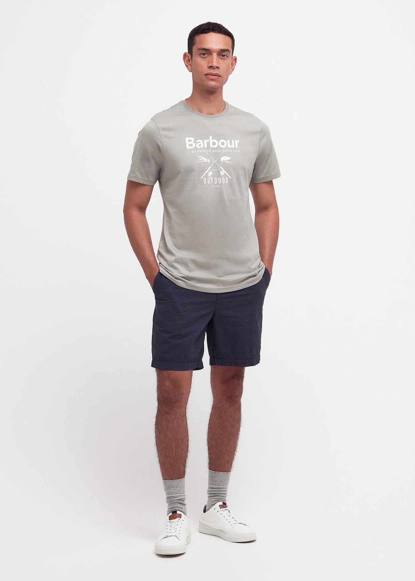 Barbour T-shirts Fly tee - forest fog