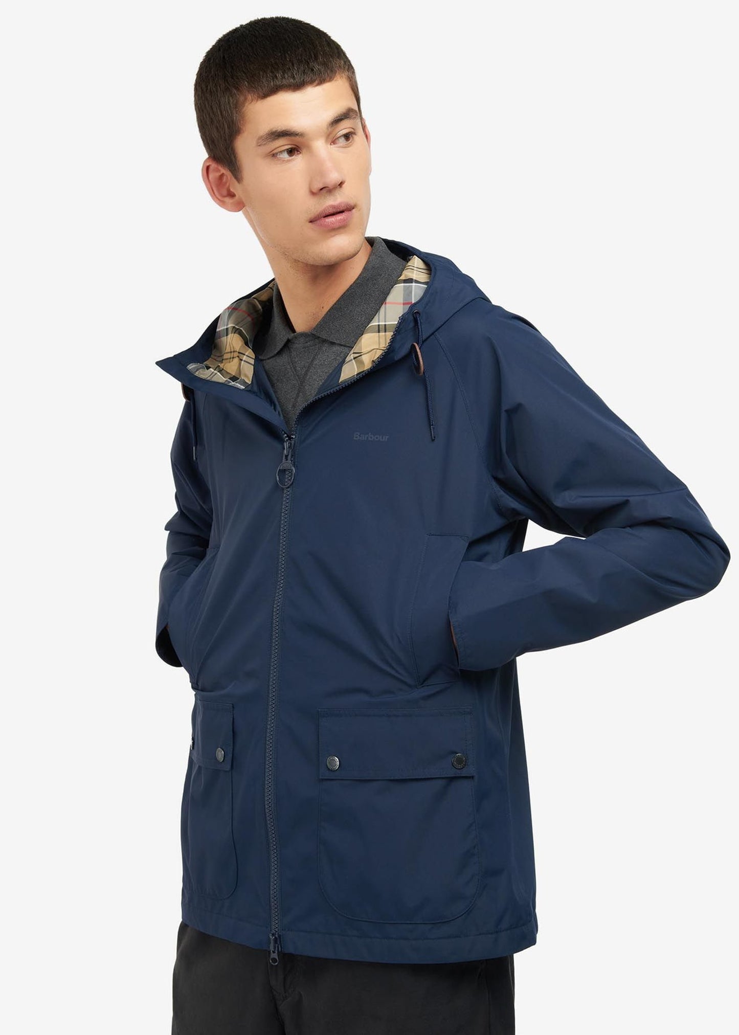 Barbour Jassen Hooded domus jacket - navy dress