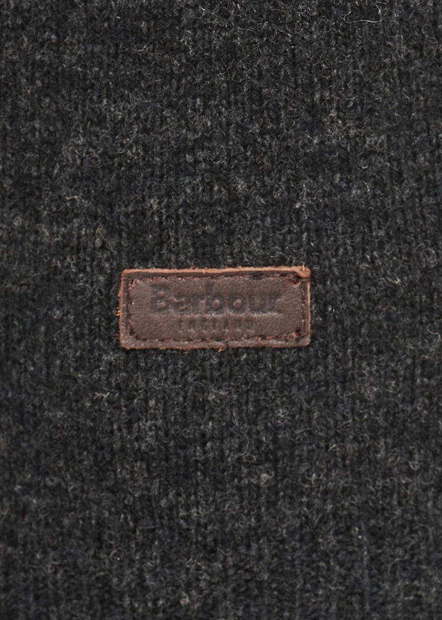 Barbour Truien Essential patch half zip knitted jumper - charcoal