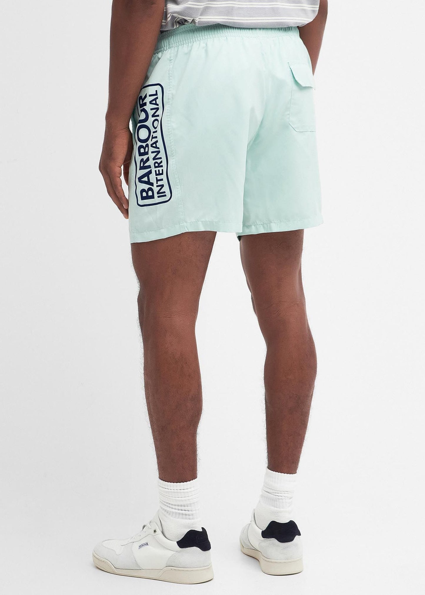 Barbour International Zwembroeken Large logo swim short - green fig