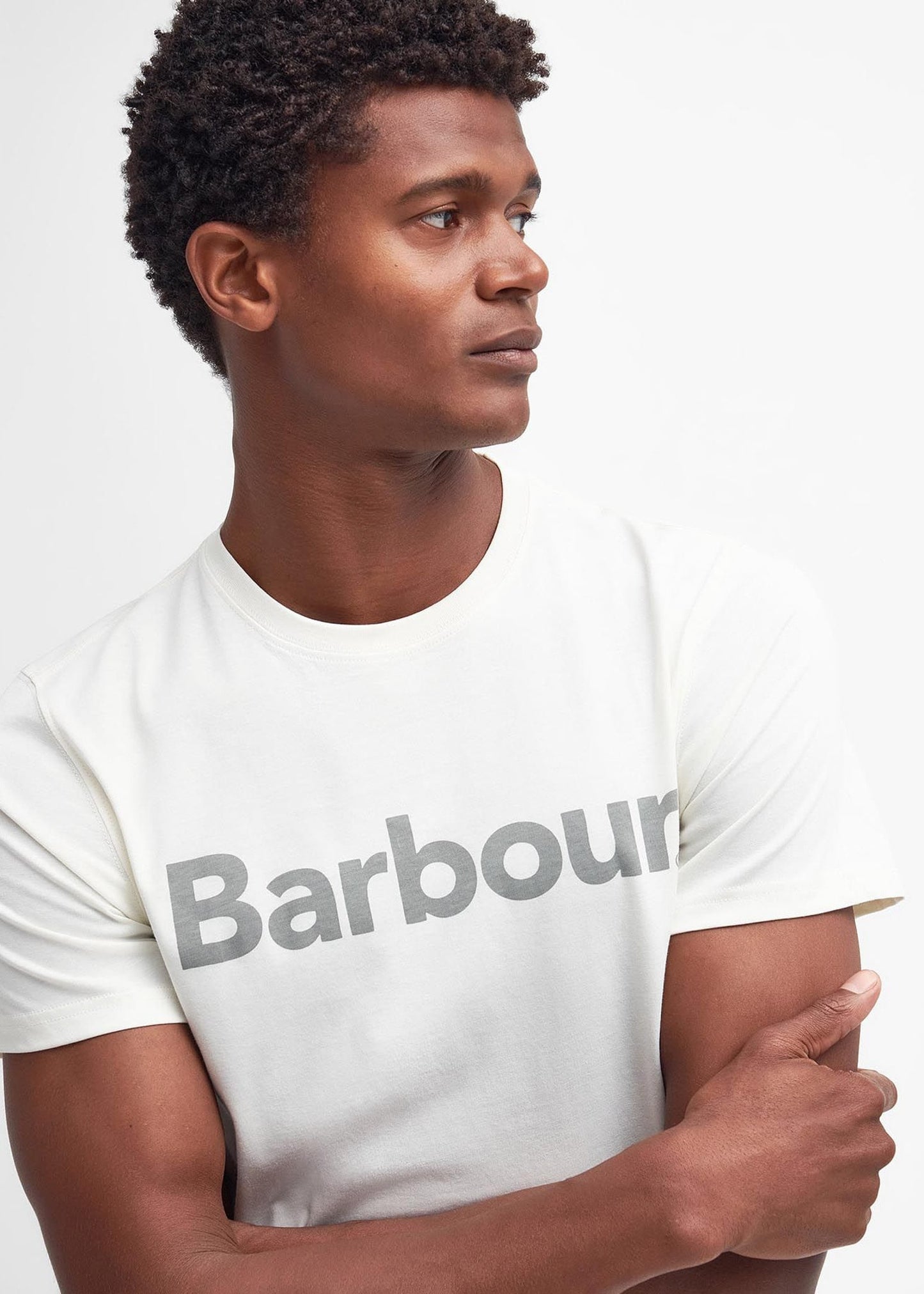 Barbour T-shirts Logo tee - ecru
