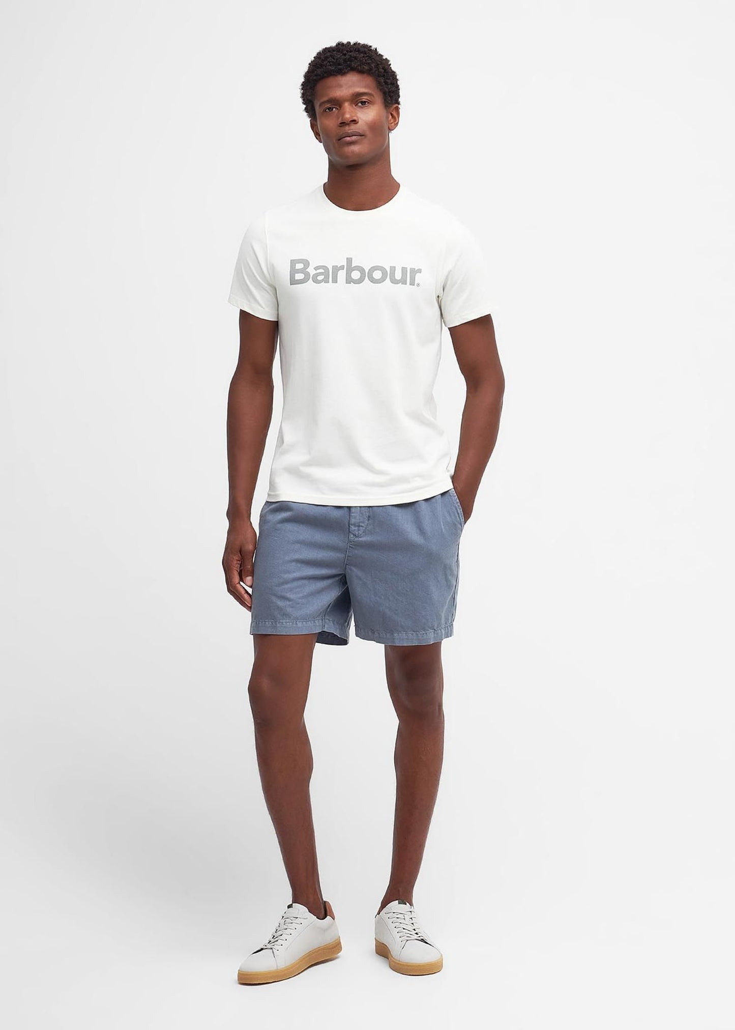 Barbour T-shirts Logo tee - ecru