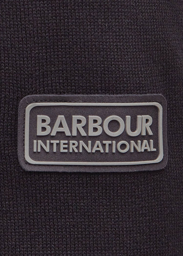 Barbour International Truien  Murrey quarter placket knit - black