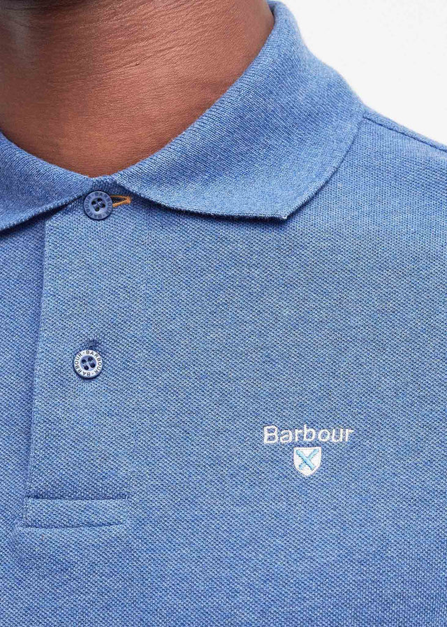 Barbour Polos Tartan pique polo - chambray marl