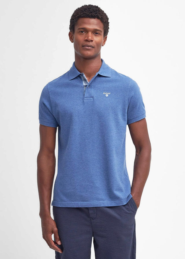 Barbour Polos Tartan pique polo - chambray marl