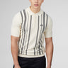 Ben Sherman Polo's Crickle cotton stripe polo - ivory