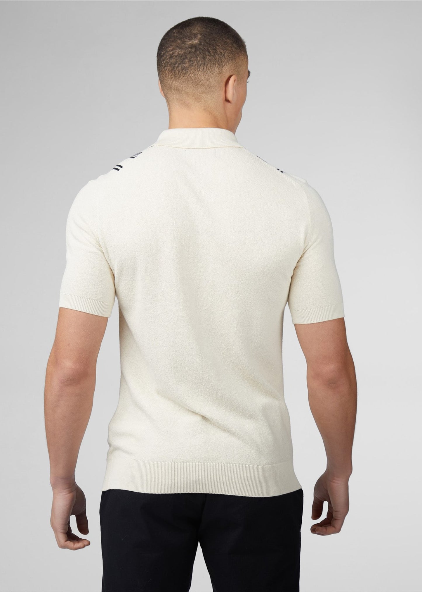 Ben Sherman Polo's Crickle cotton stripe polo - ivory